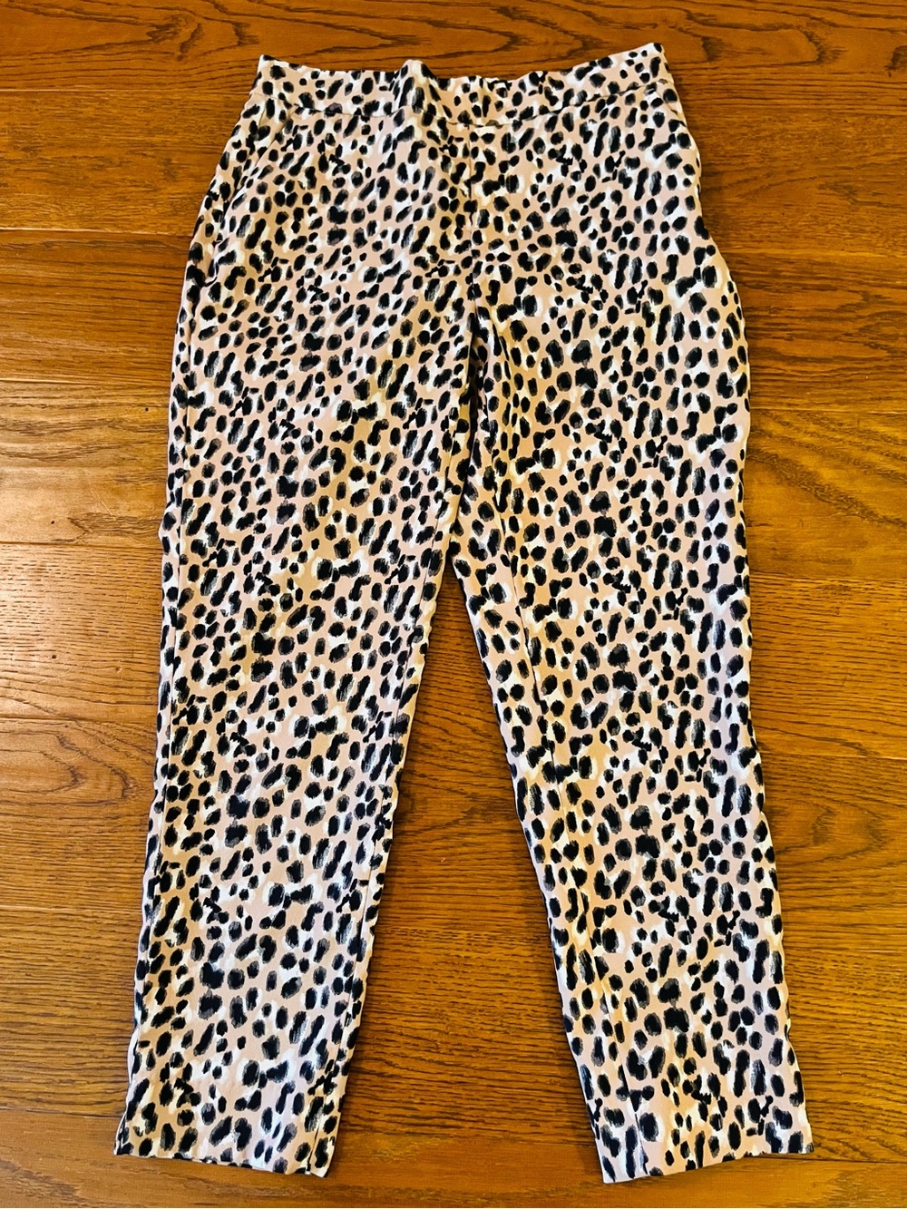 Banana Republic Hayden Beige and Black Leopard Print Capris